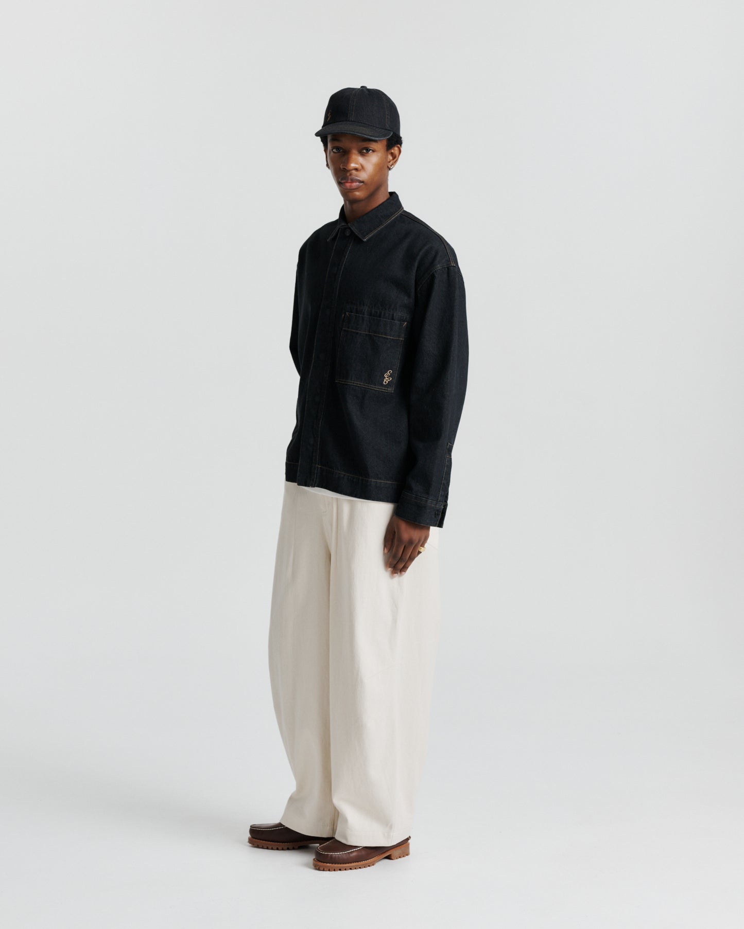 Twin Denim Cap - Raw