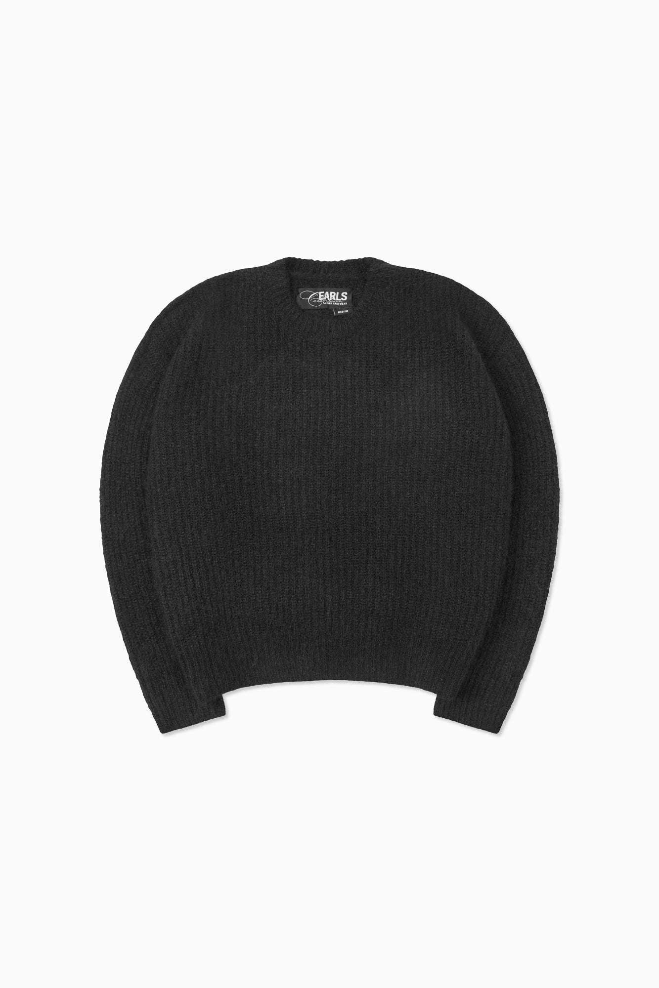 Mohair Knit Crew - Black