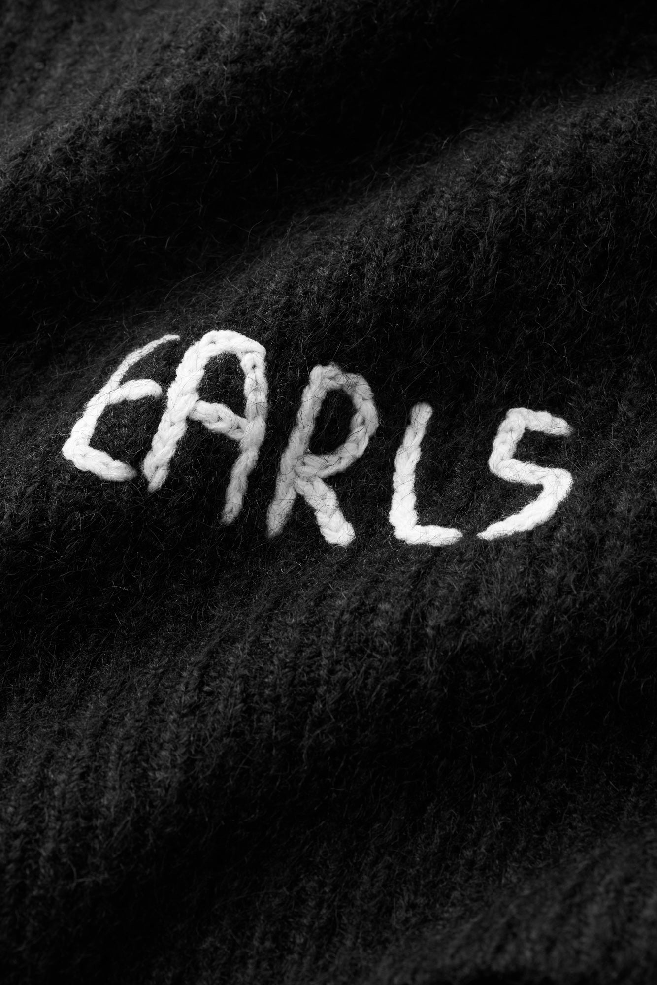 Mohair Knit Crew - Black