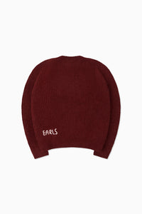 Mohair Knit Crew - Burgundy