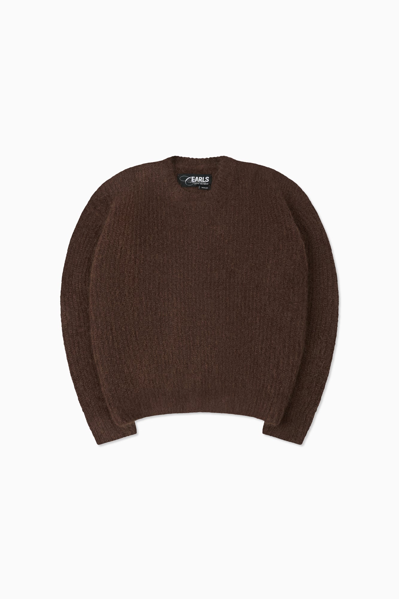 Mohair Knit Crew - Brown