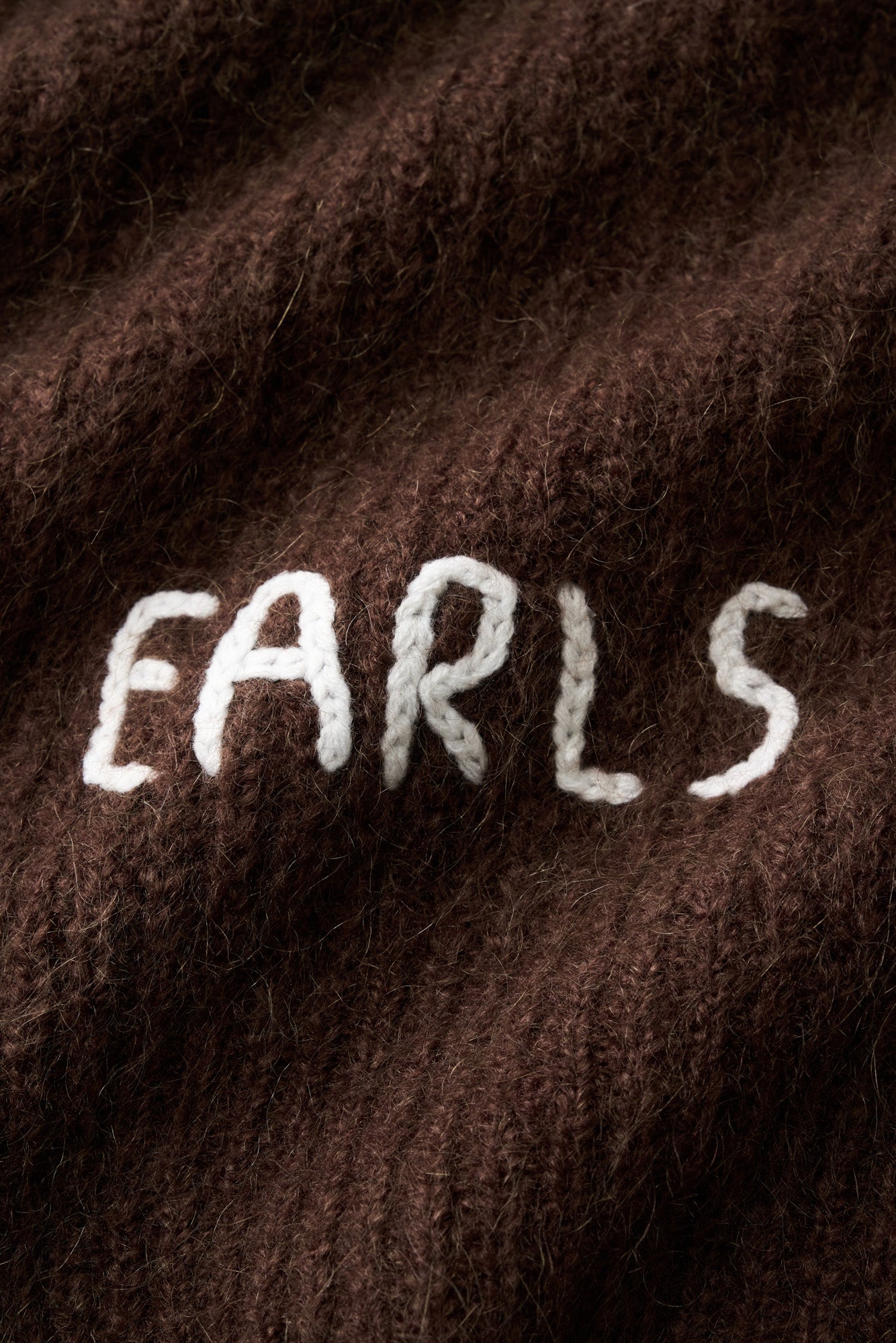 Mohair Knit Crew - Brown