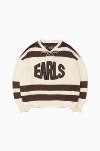 Hockey Knit - Cream/Brown