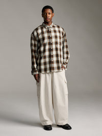 Ombre Check Shirt - Brown/Teal