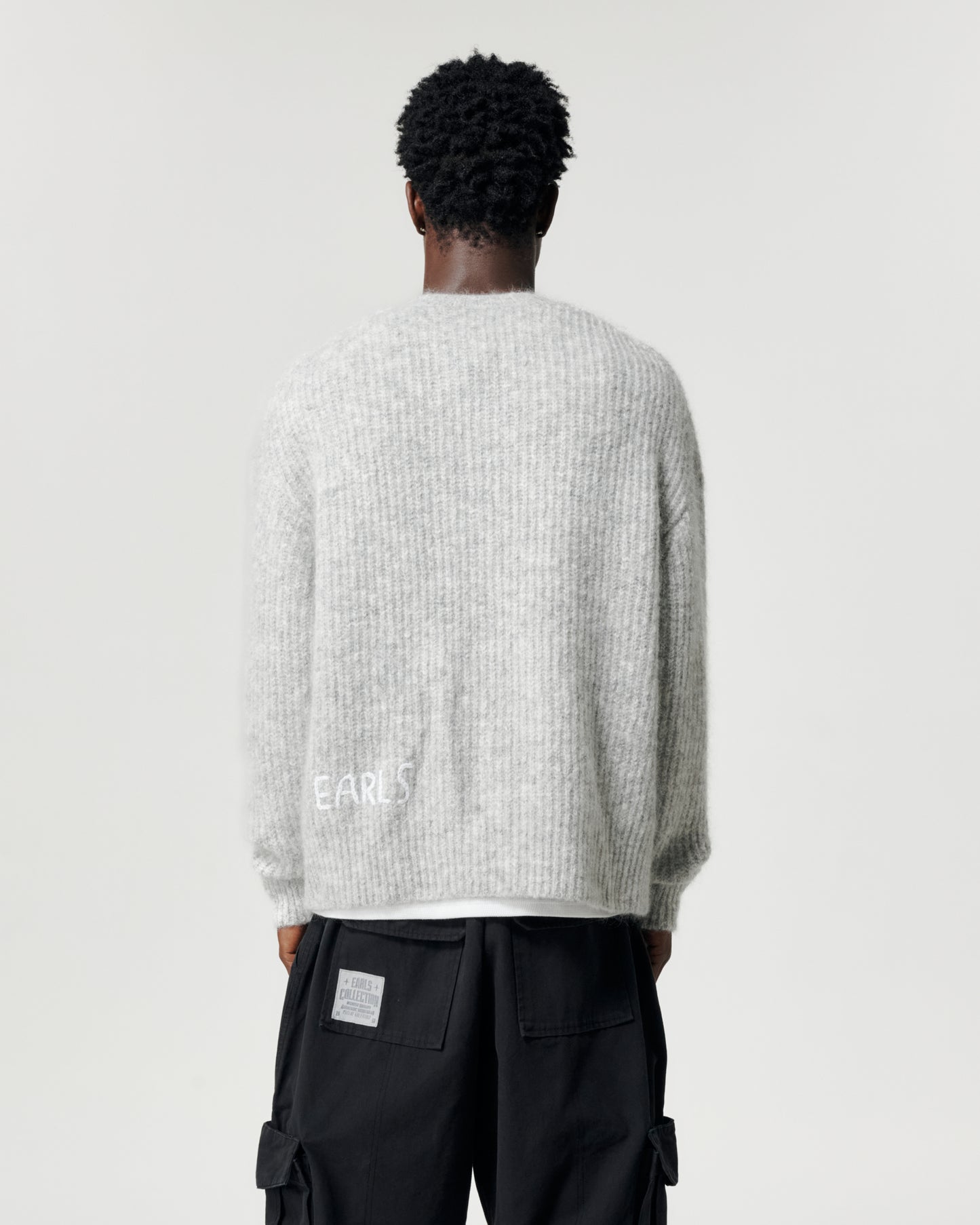 Mohair Knit Crew - Frost Marle