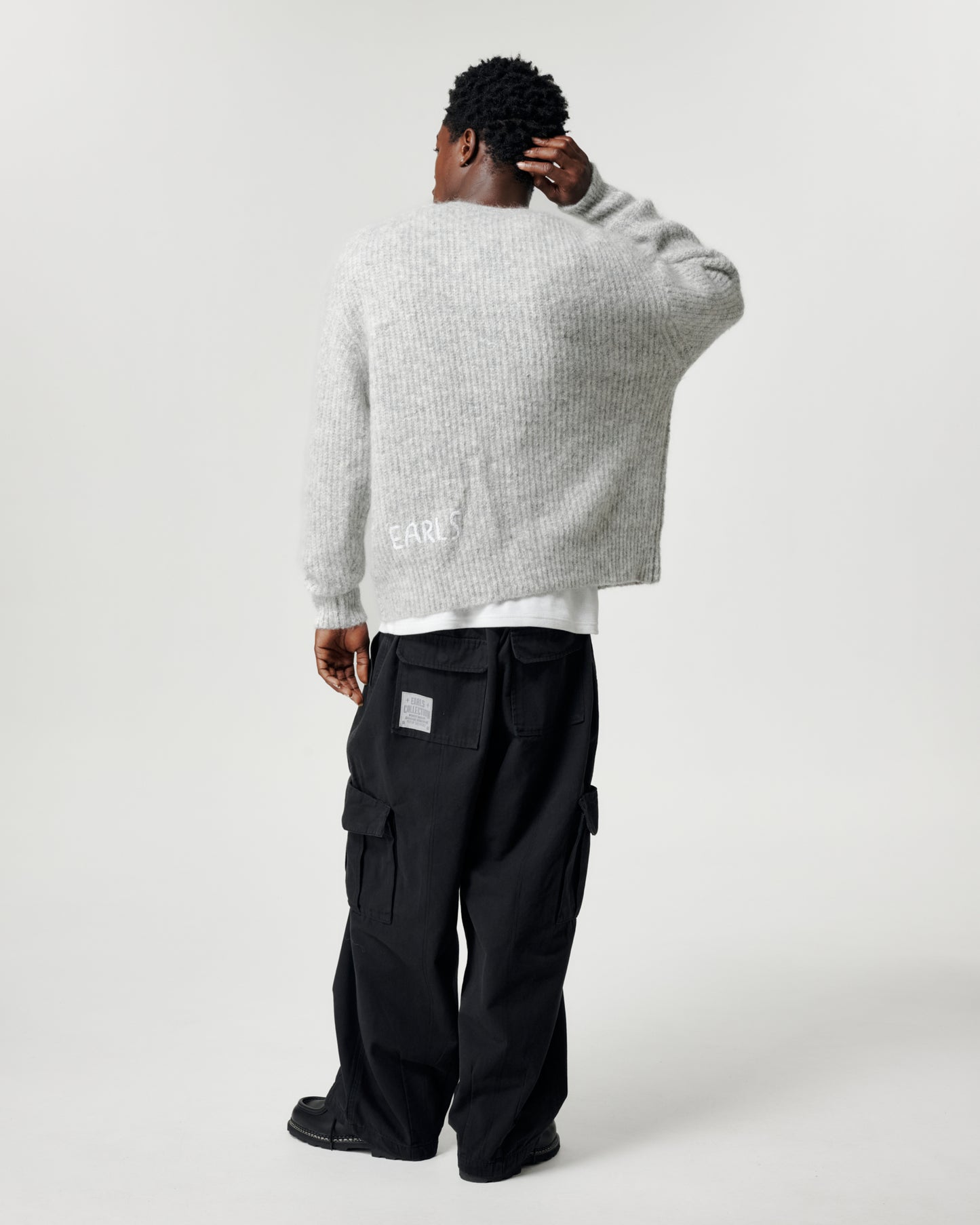 Mohair Knit Crew - Frost Marle