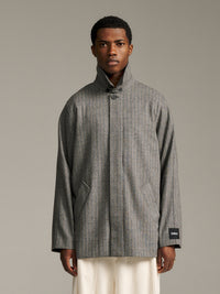 Tweed Overcoat - Grey