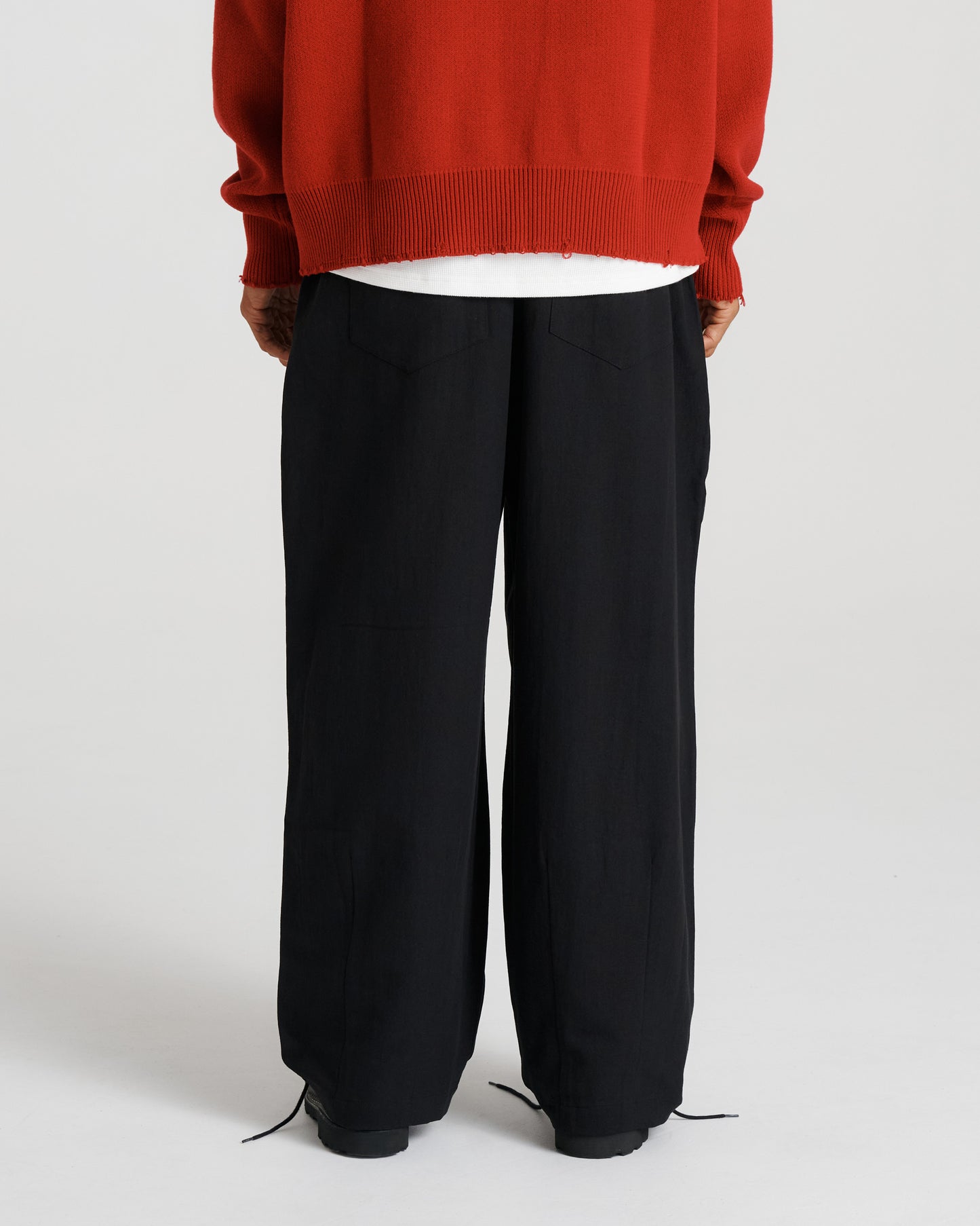 Cotton/Linen Easy Pant - Black