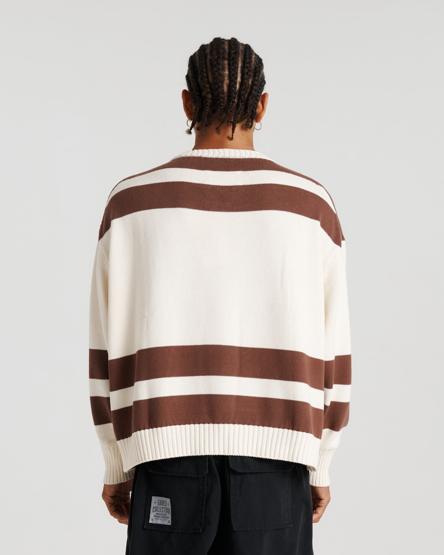 Hockey Knit - Cream/Brown