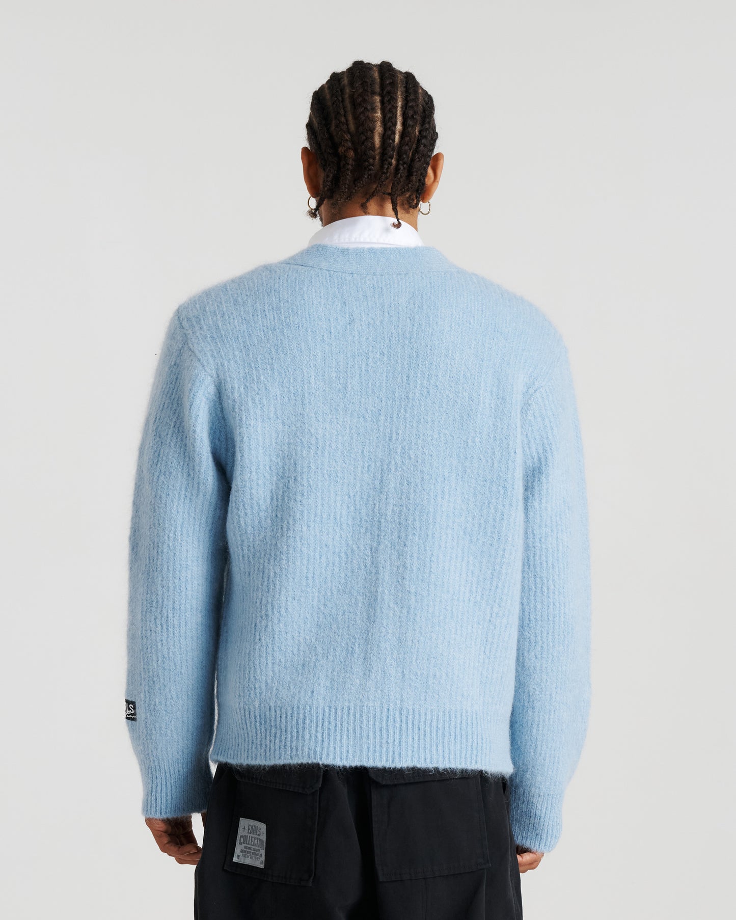 Mohair Cableknit Cardigan - Ice