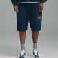 Thick Stitch Short - Navy/Orange
