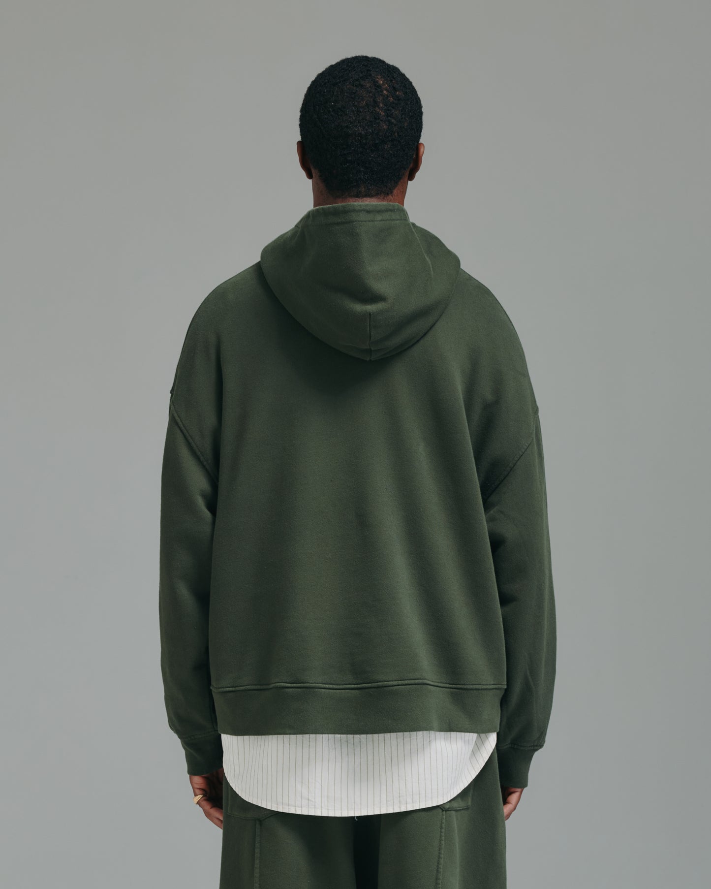Thick Stitch Hood - Khaki/Black
