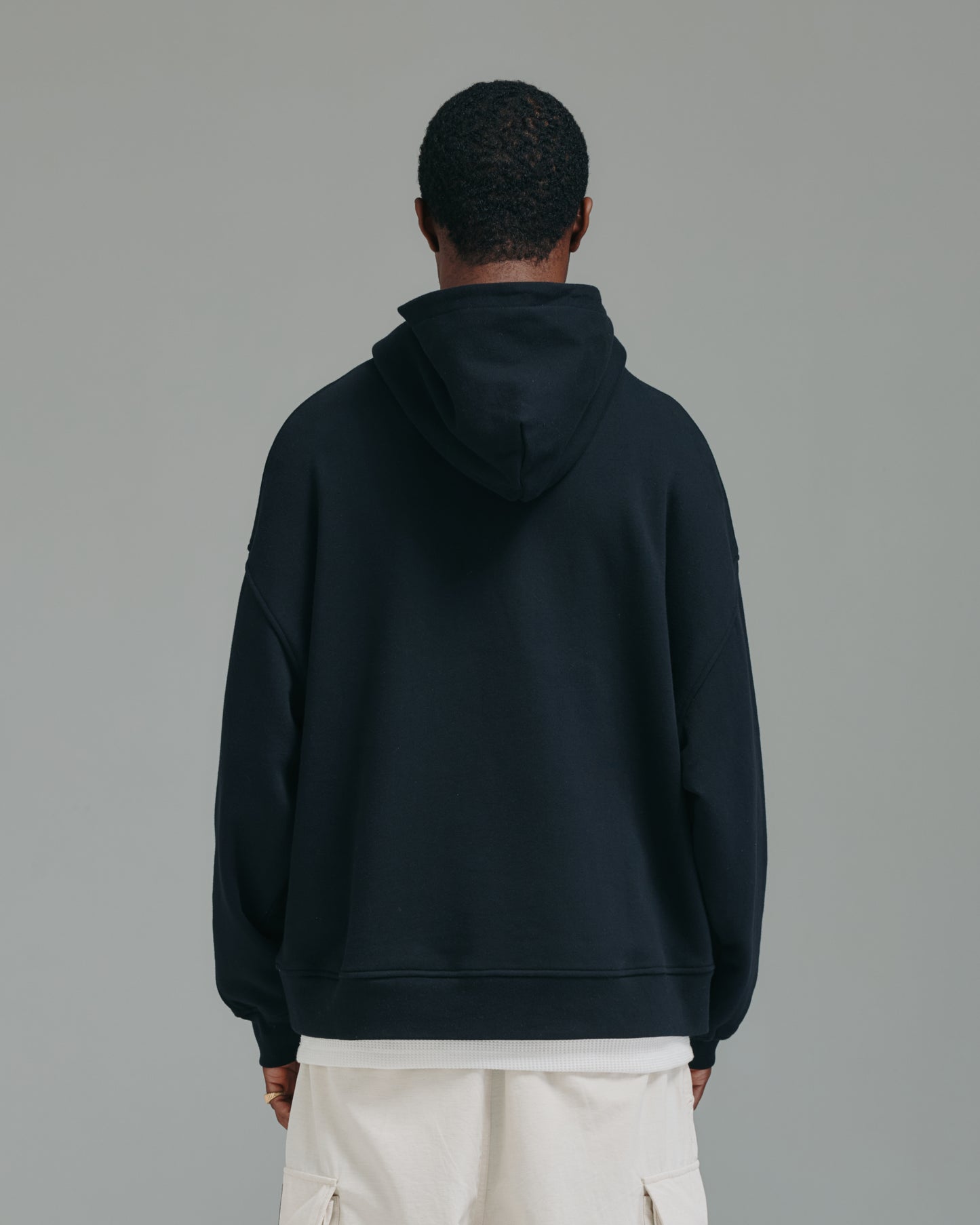 Thick Stitch Hood - Black/White