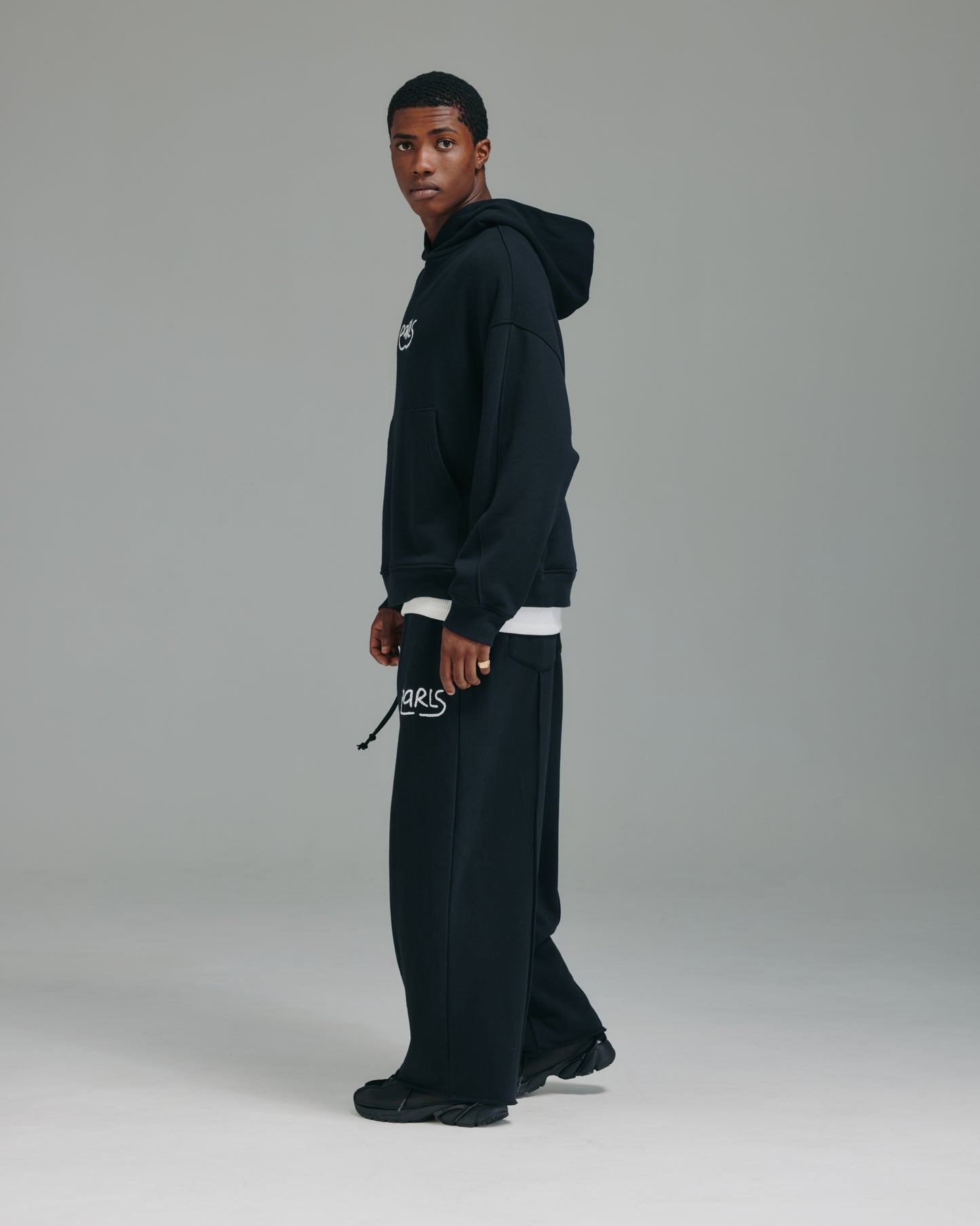 Thick Stitch Pant - Black/White