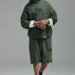 Thick Stitch Hood - Khaki/Black