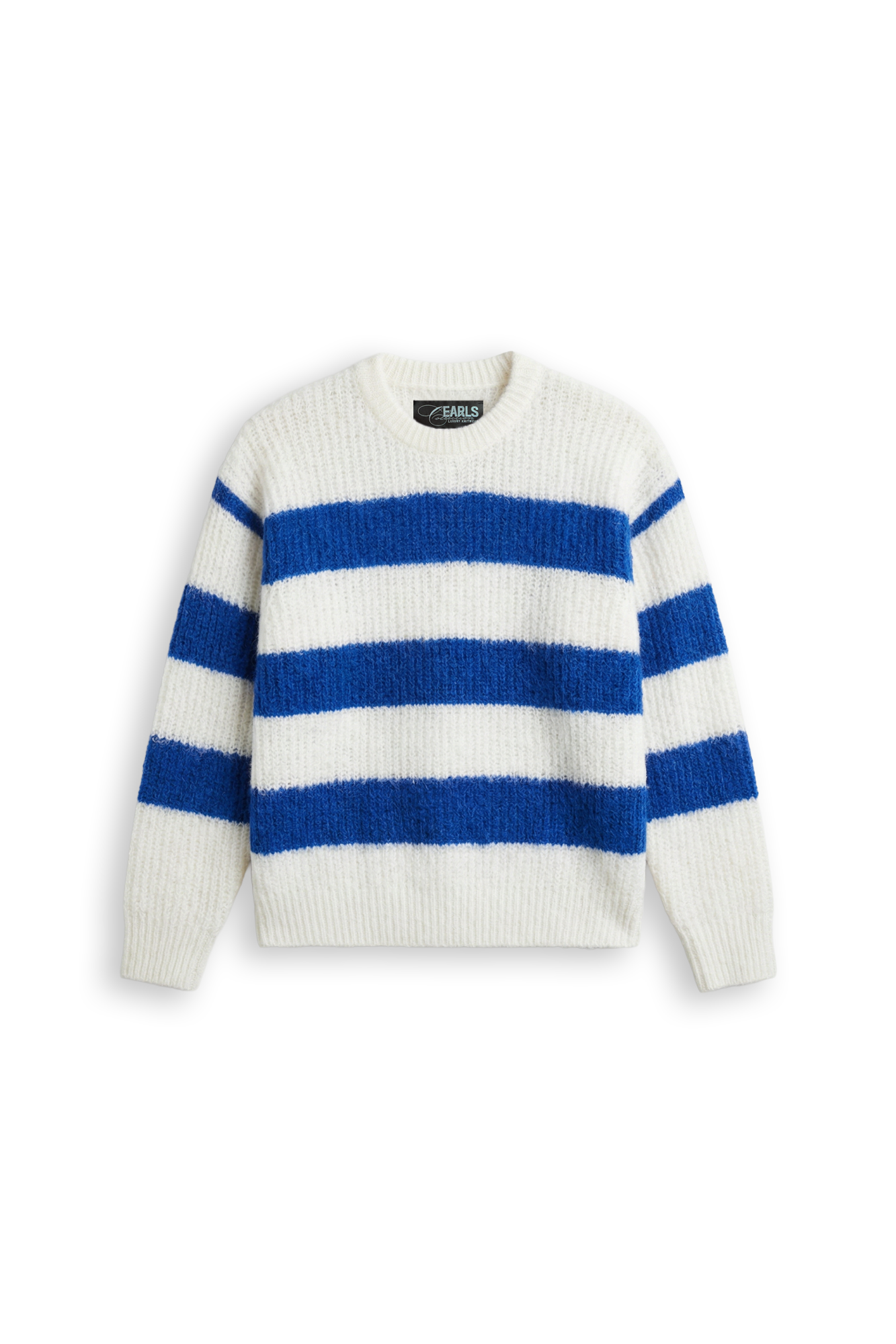 Stripe Mohair Knit - Off White/Blue