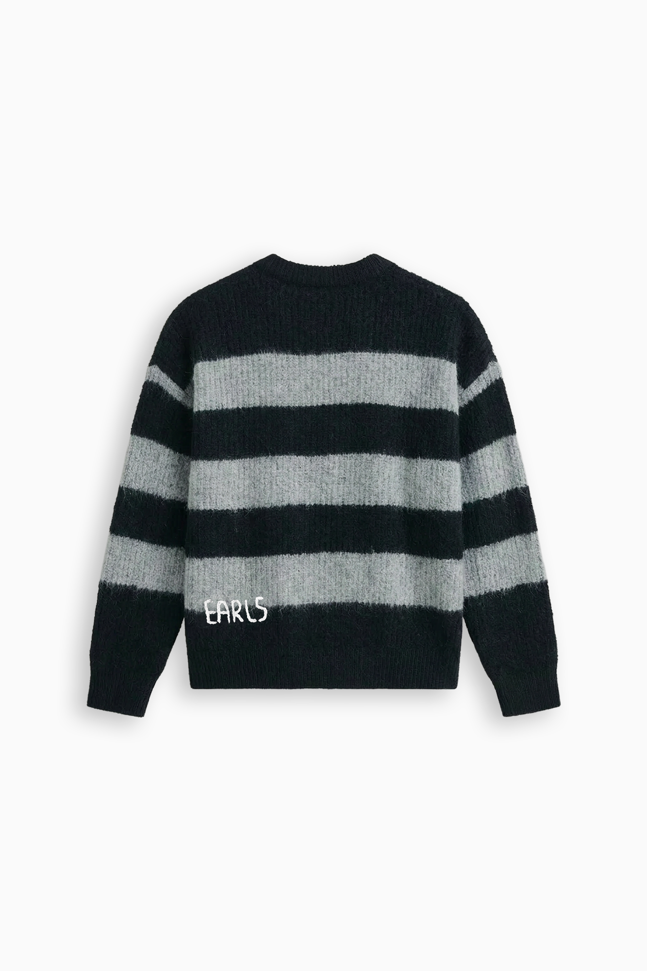 Stripe Mohair Knit - Black/Grey Marle