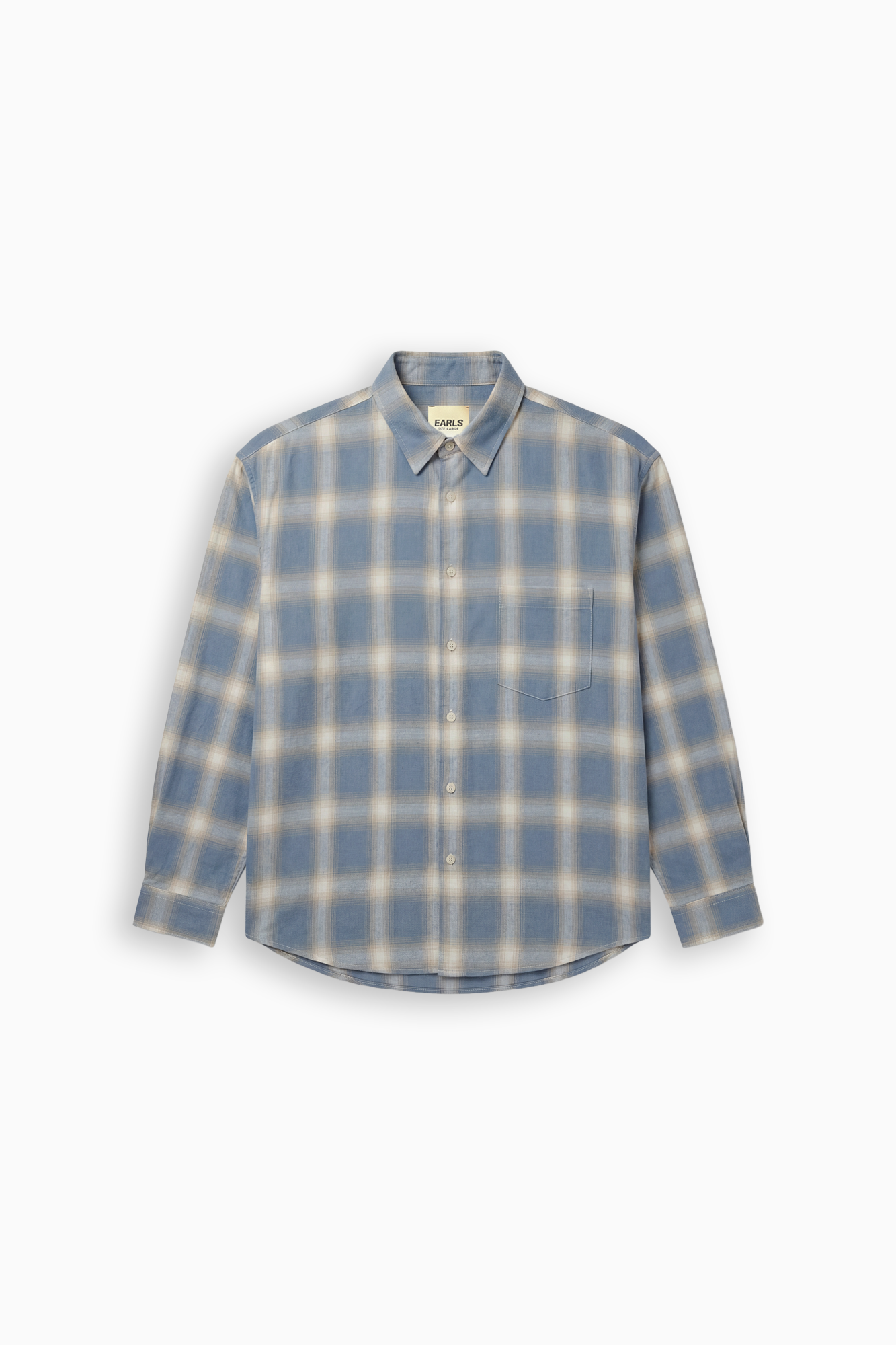 Ombre Check Shirt - Stone Blue