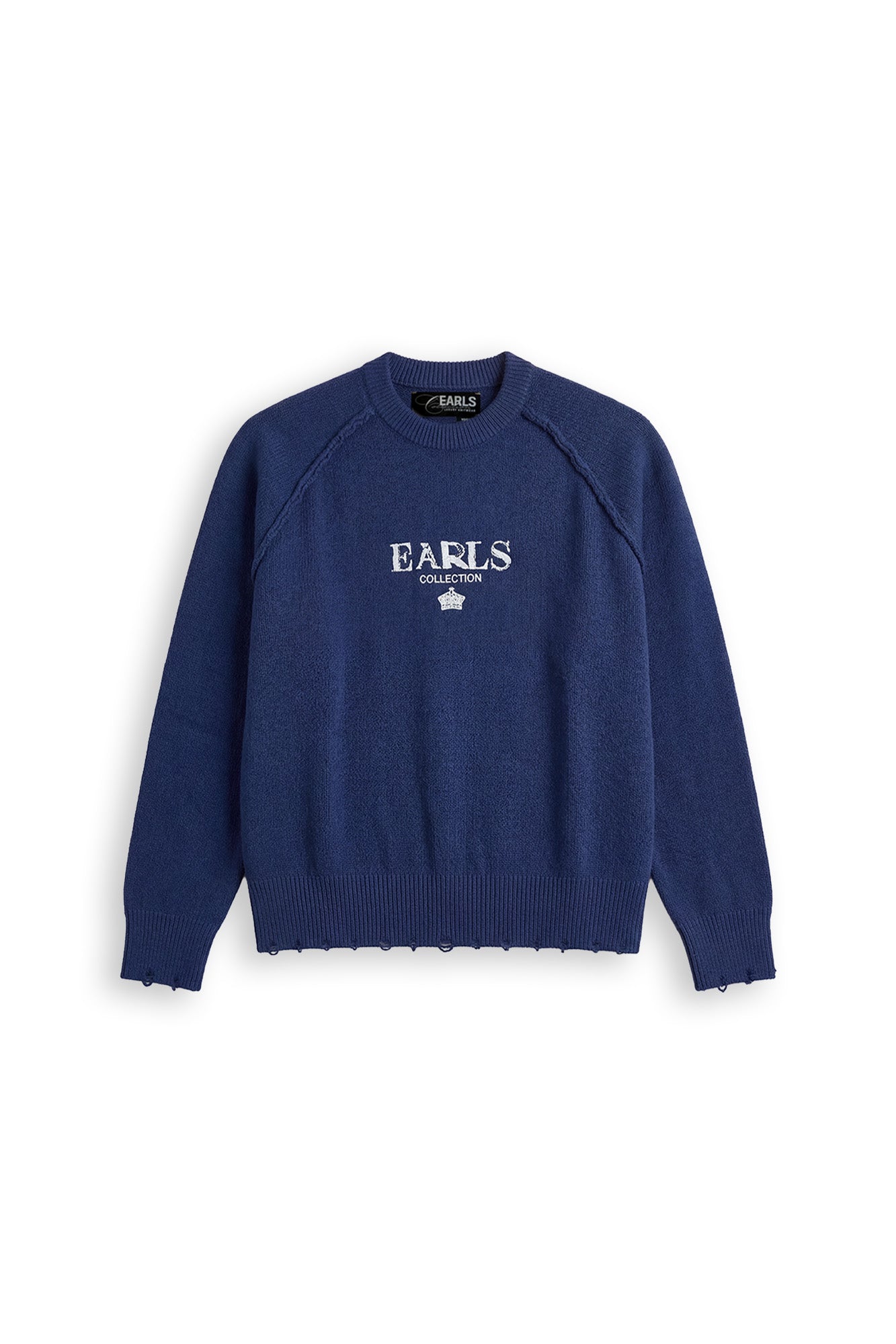 Distressed Crown Knit - Navy