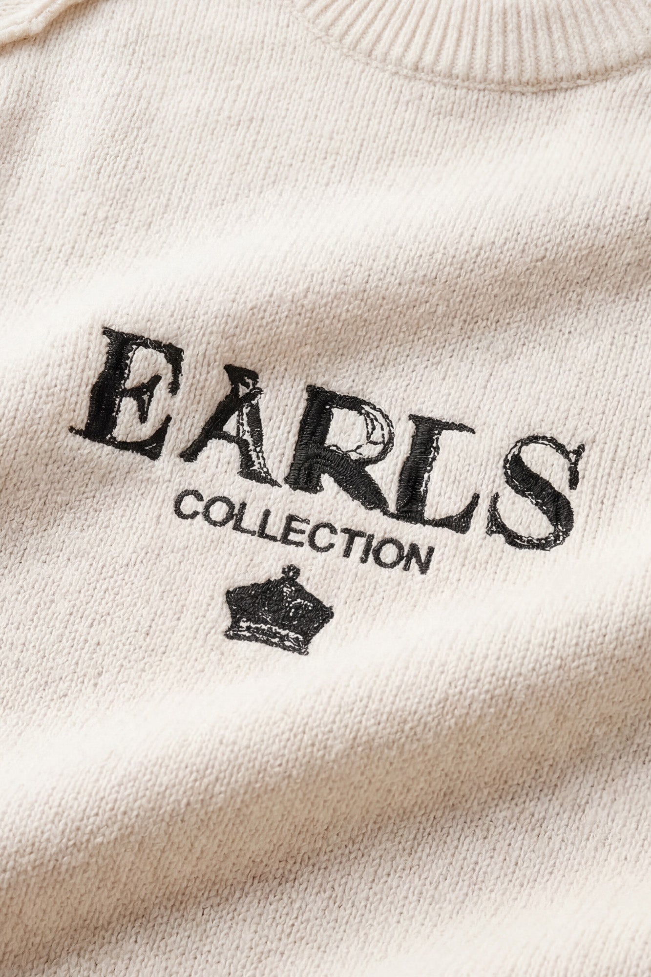 Distressed Crown Knit - Cream