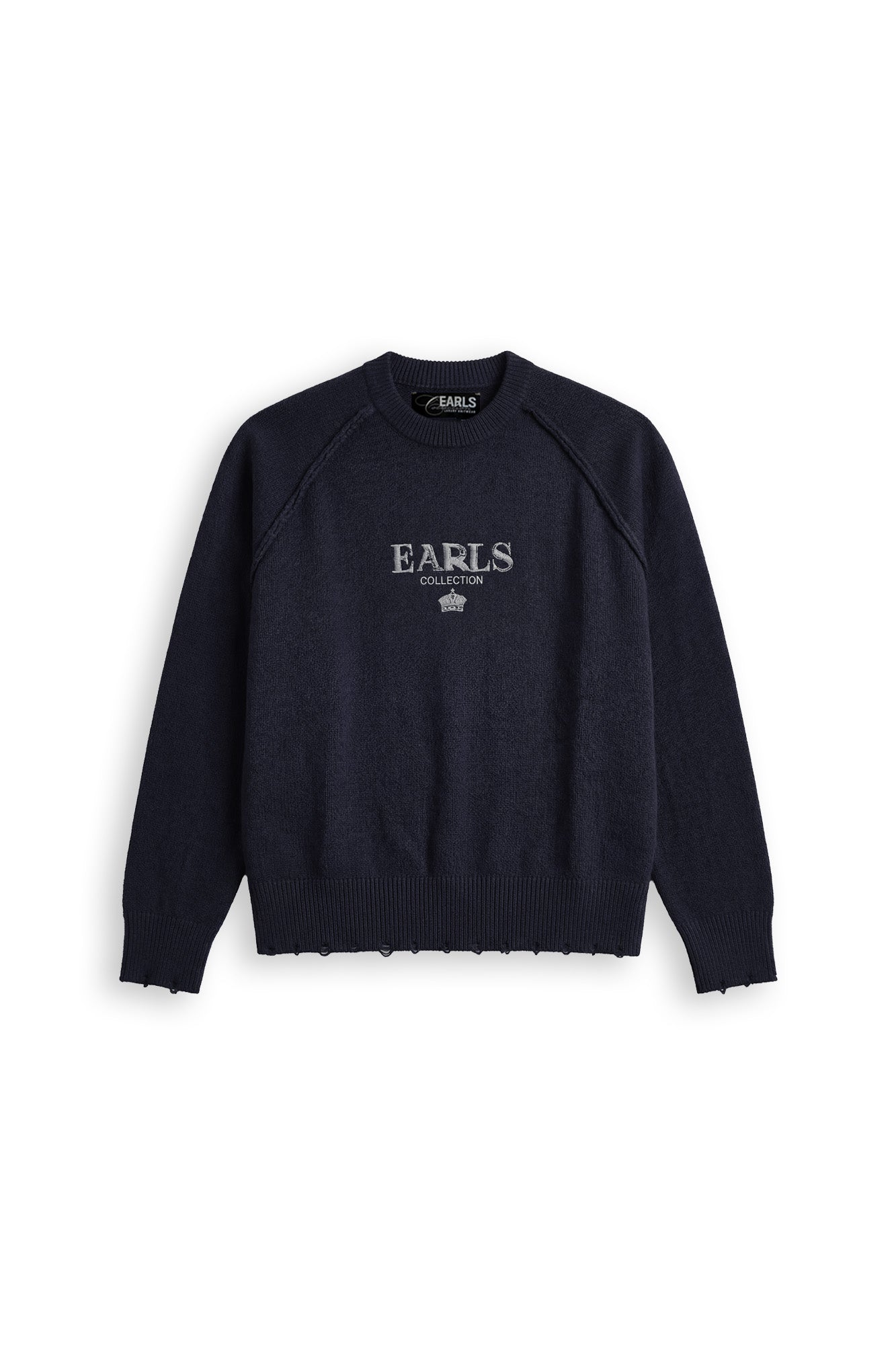 Distressed Crown Knit - Black