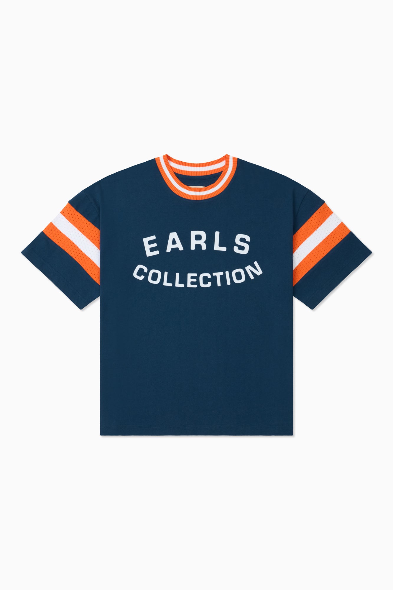 Knit Panel Tee - Blue