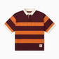 Stripe Rugby - Orange/Wine