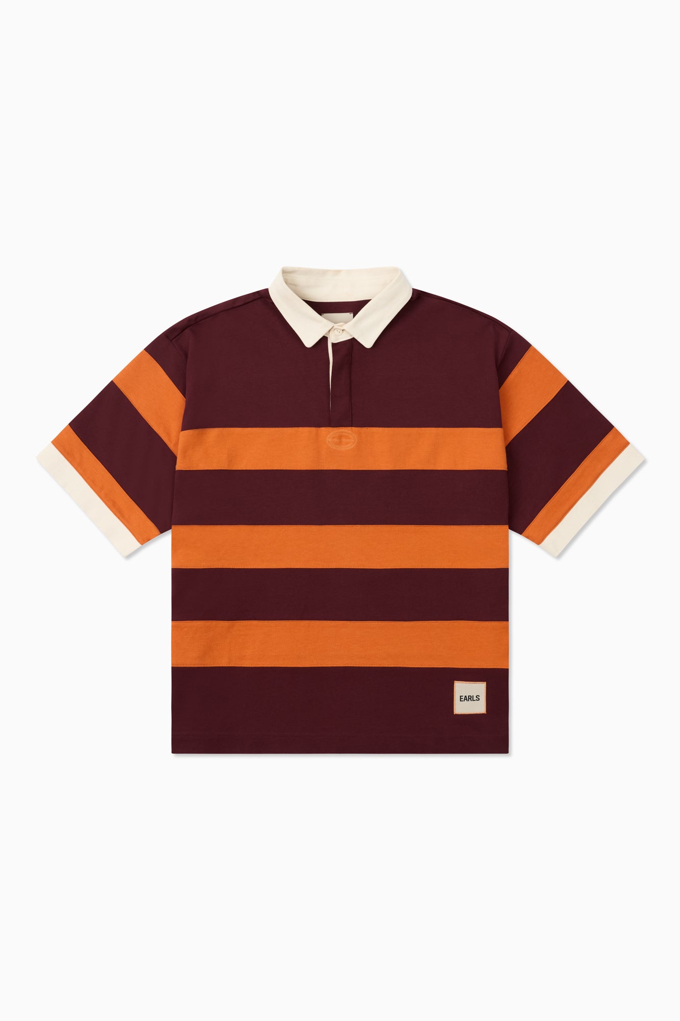 Stripe Rugby - Orange/Wine