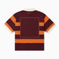 Stripe Rugby - Orange/Wine