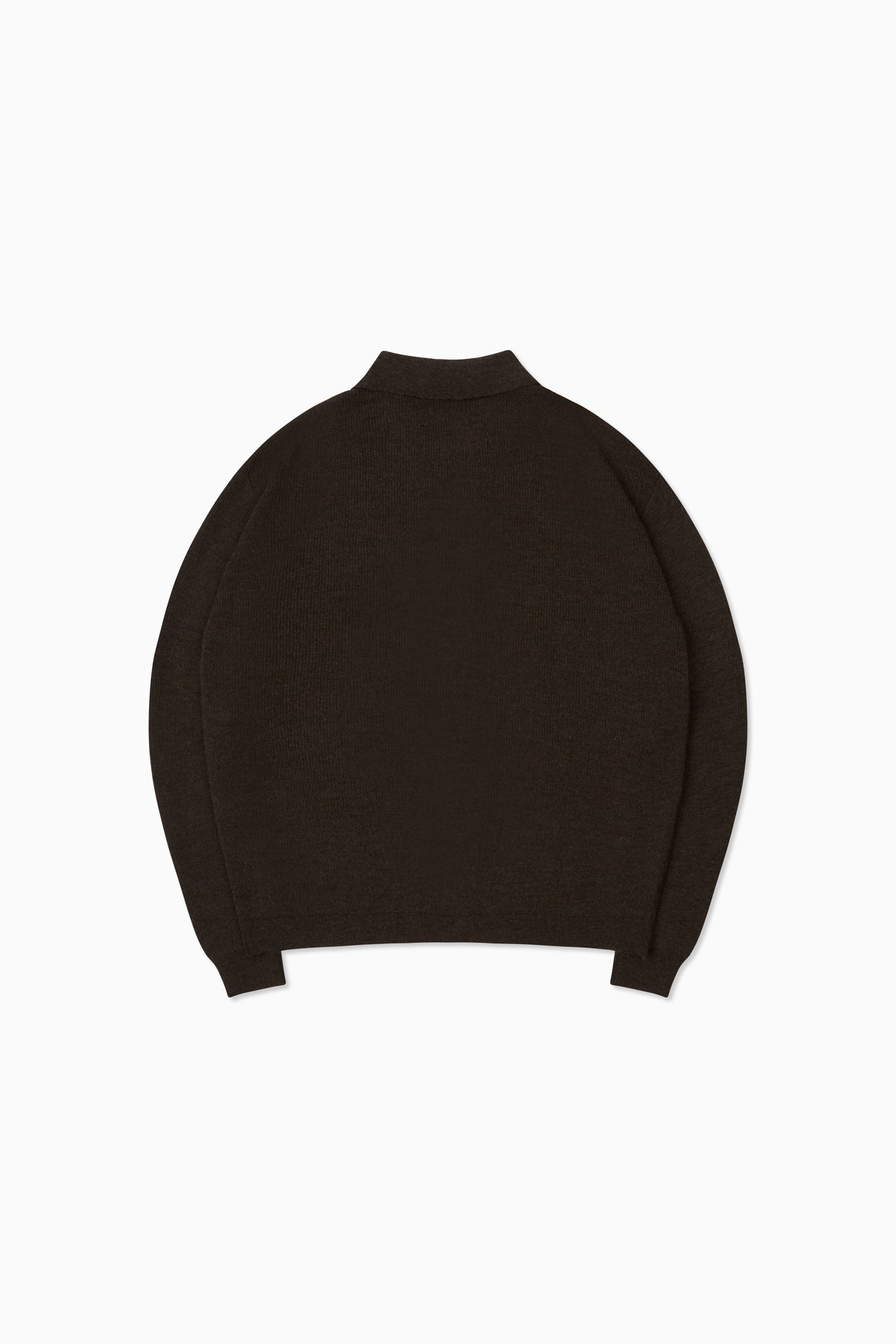 Knit Shirt Cardigan - Chocolate