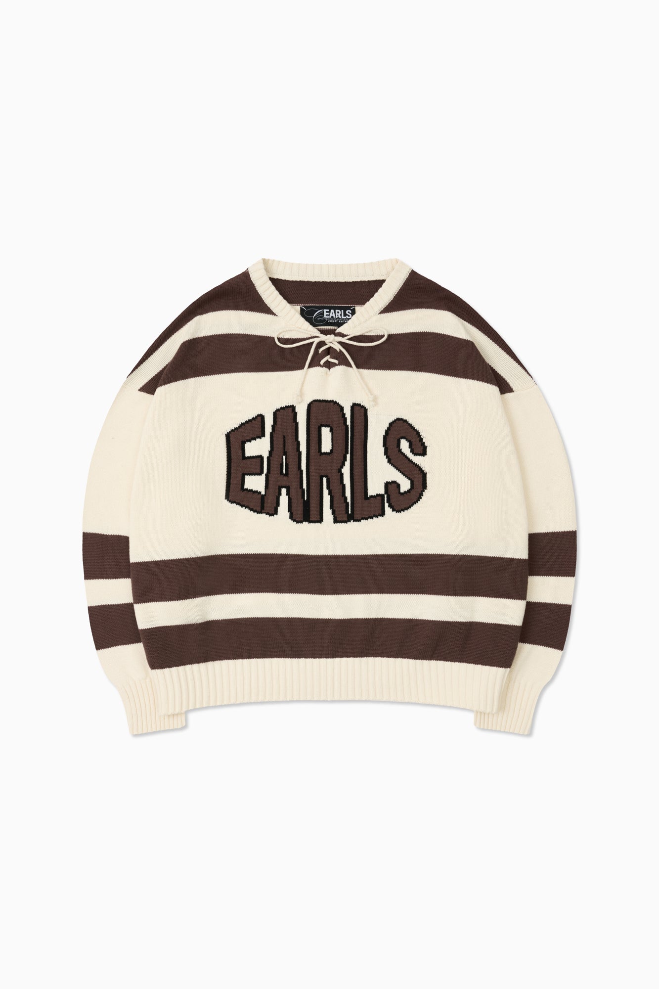 Hockey Knit - Cream/Brown