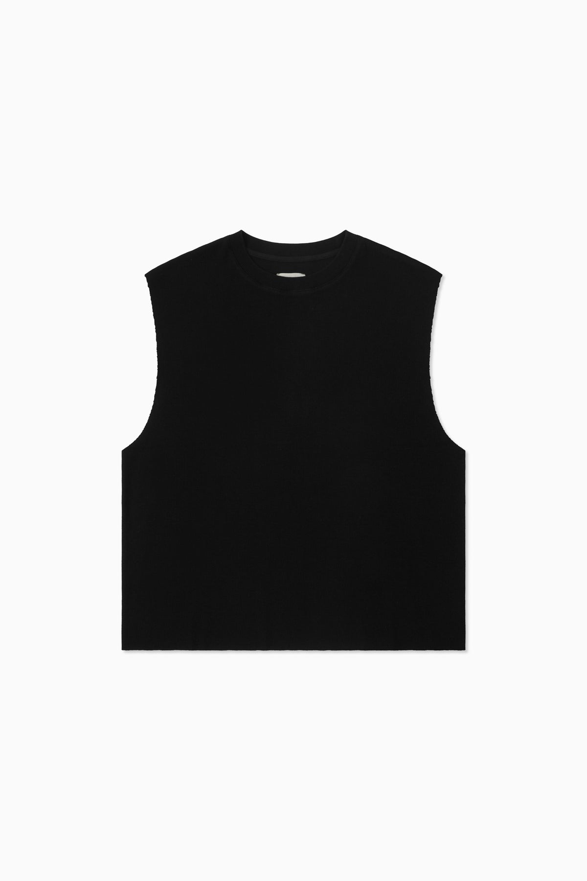 Boxy Rib Tank - Black
