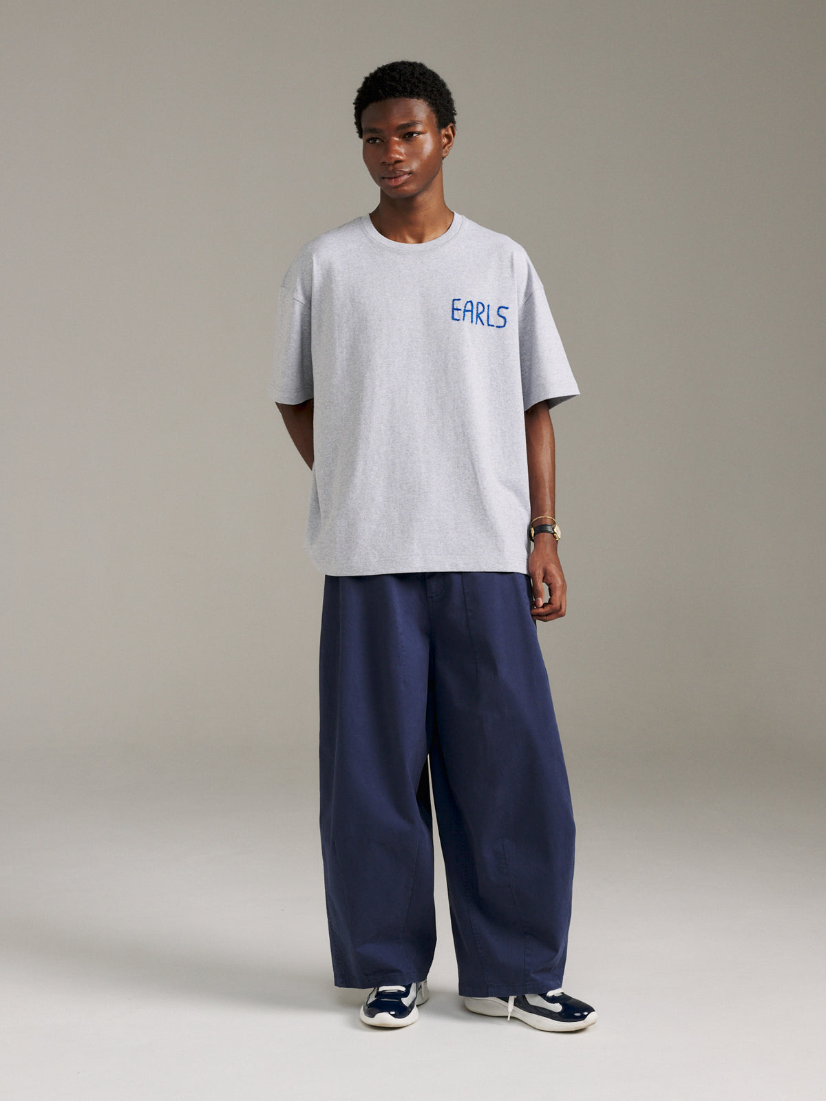 Capital Stitch Tee - Grey Marle