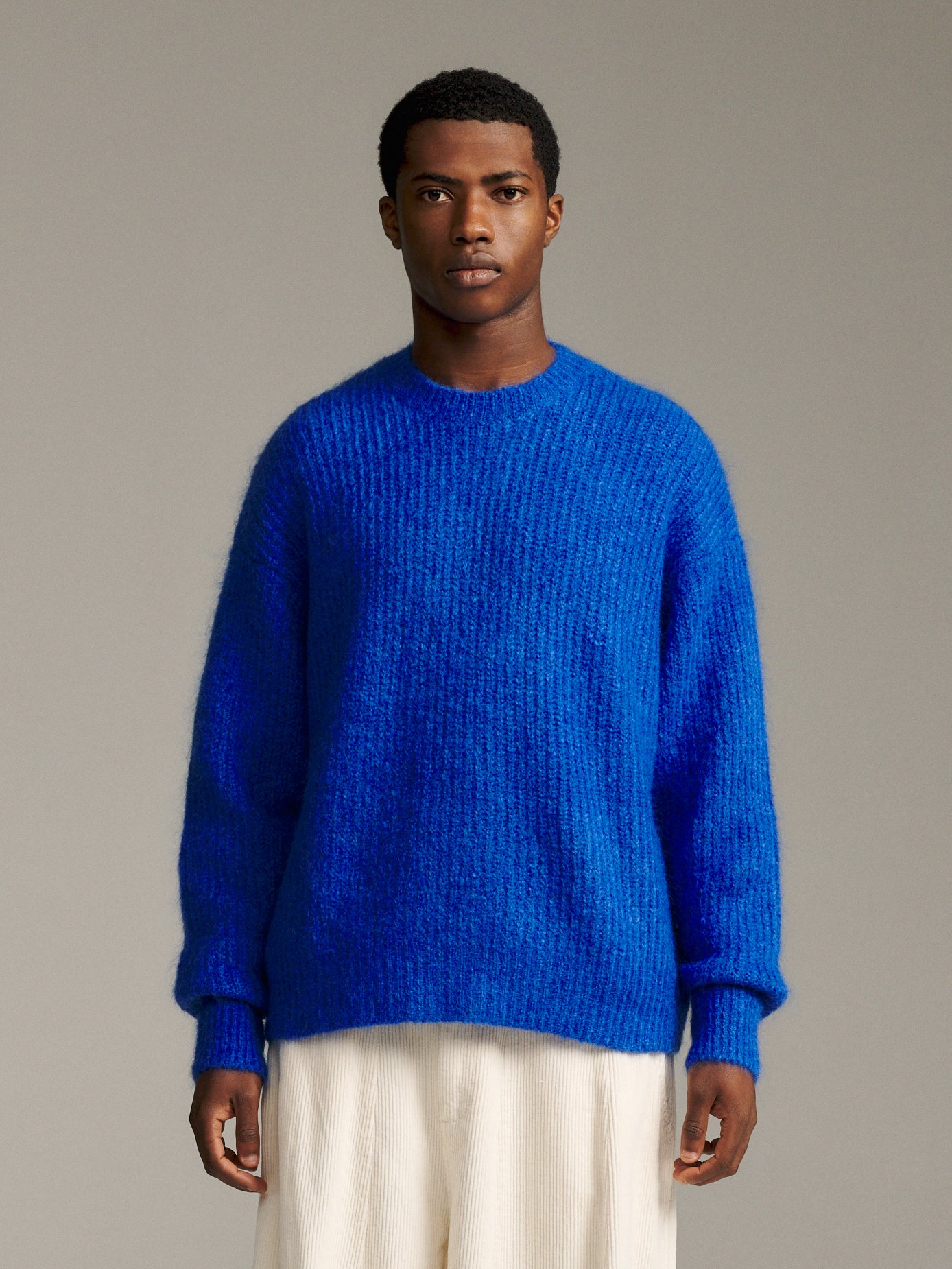 Solid Mohair Knit - Cobalt