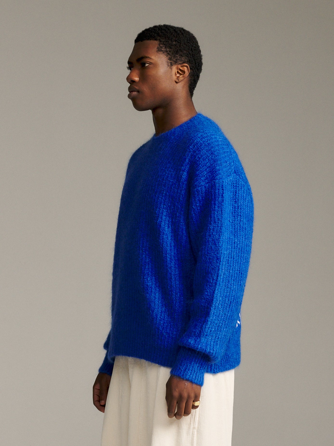 Solid Mohair Knit - Cobalt