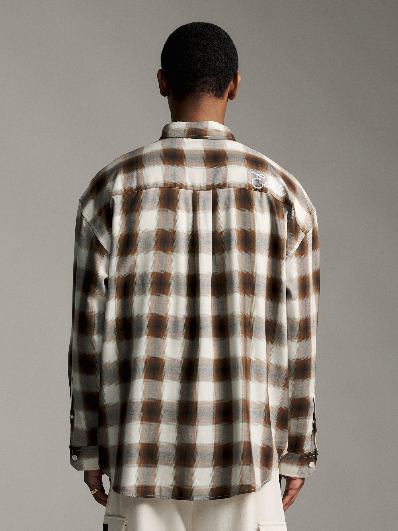 Ombre Check Shirt - Brown/Teal