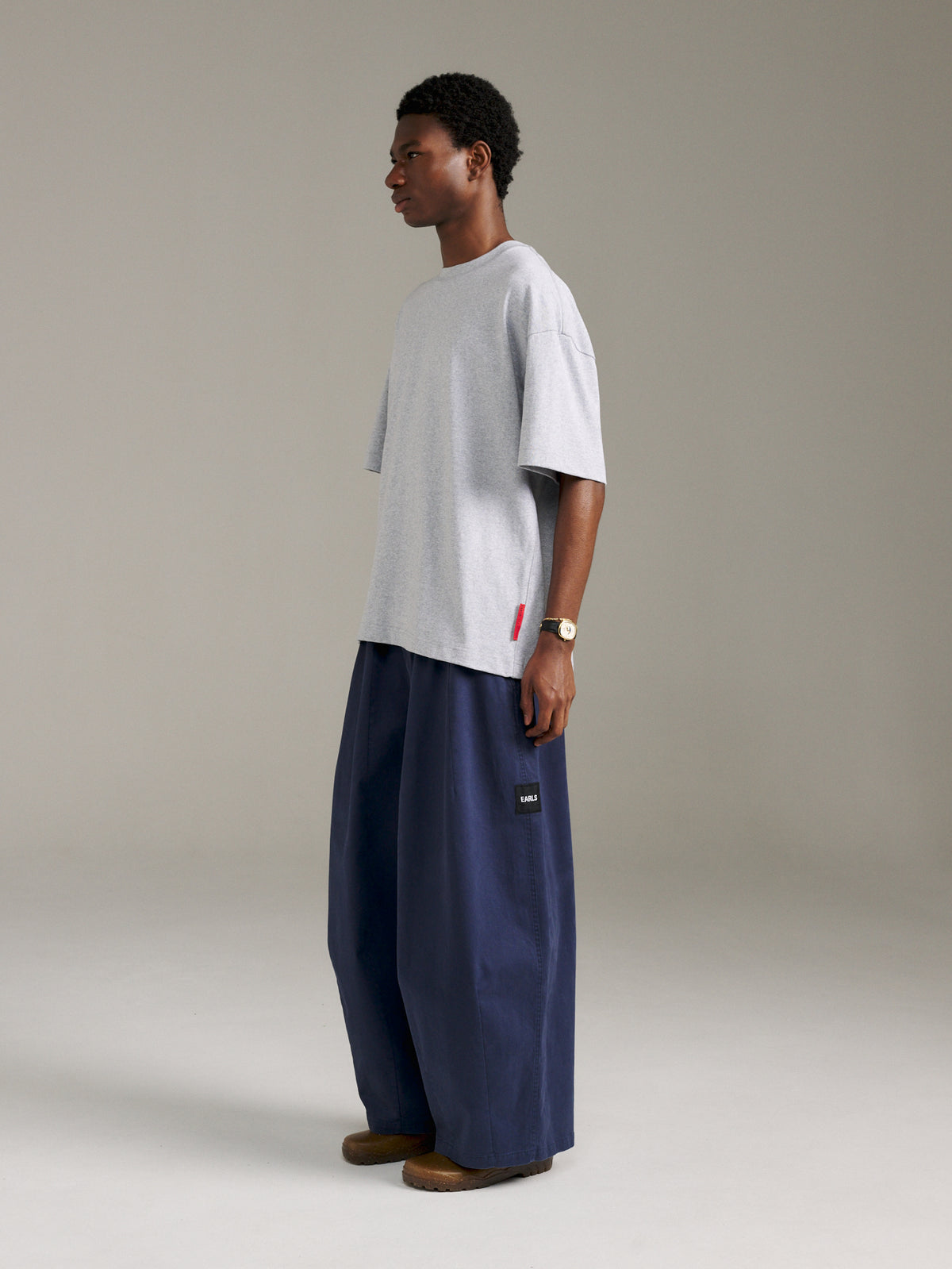 Tartan Tee - Grey Marle