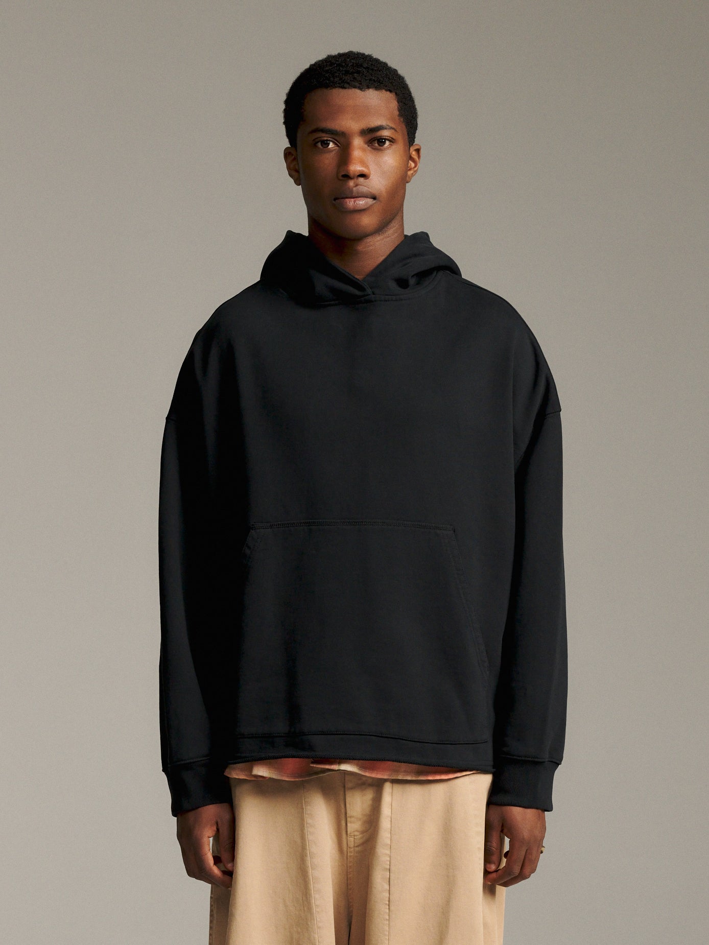 Felt Hood - Black/Brown