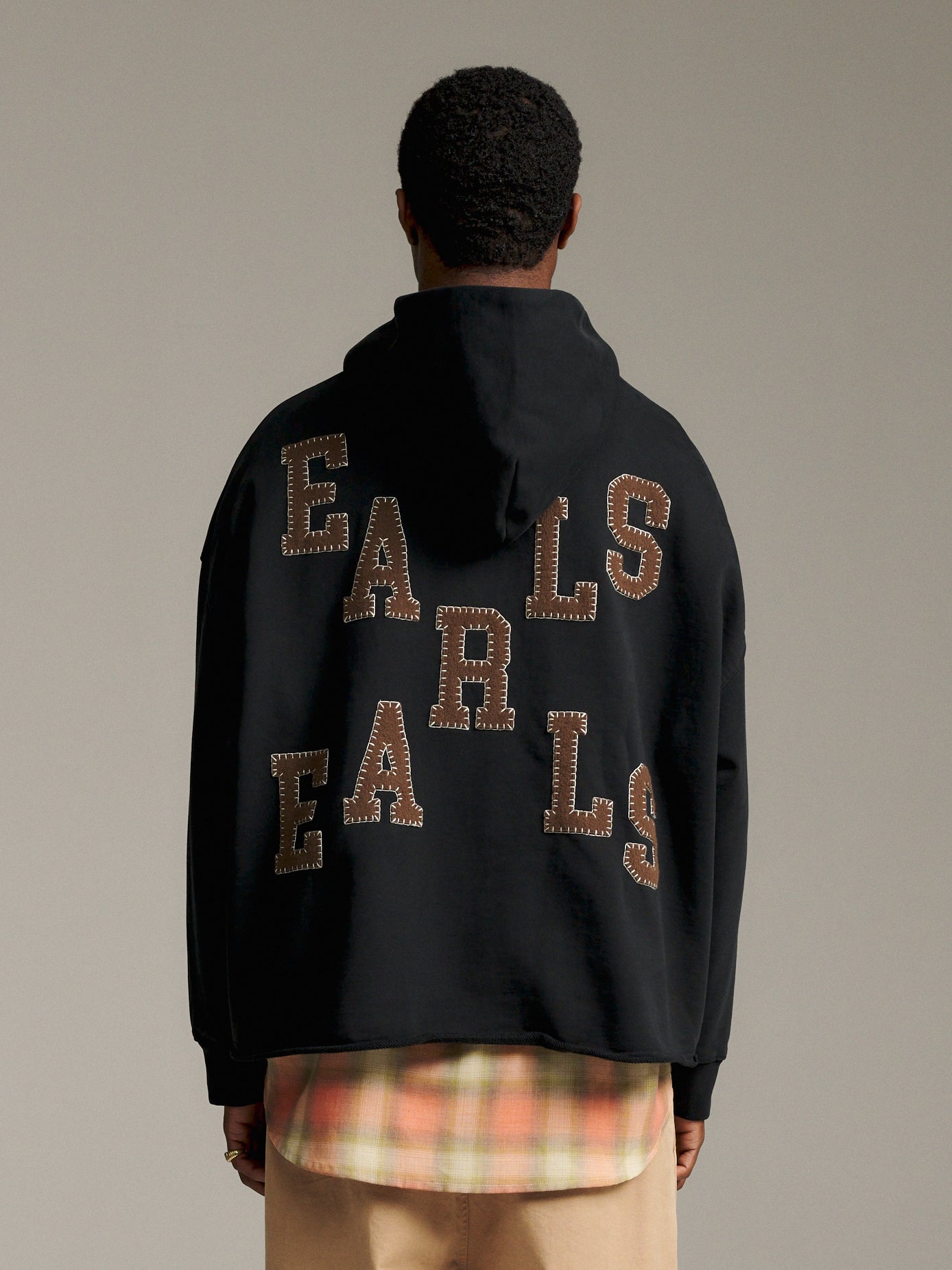 Felt Hood - Black/Brown