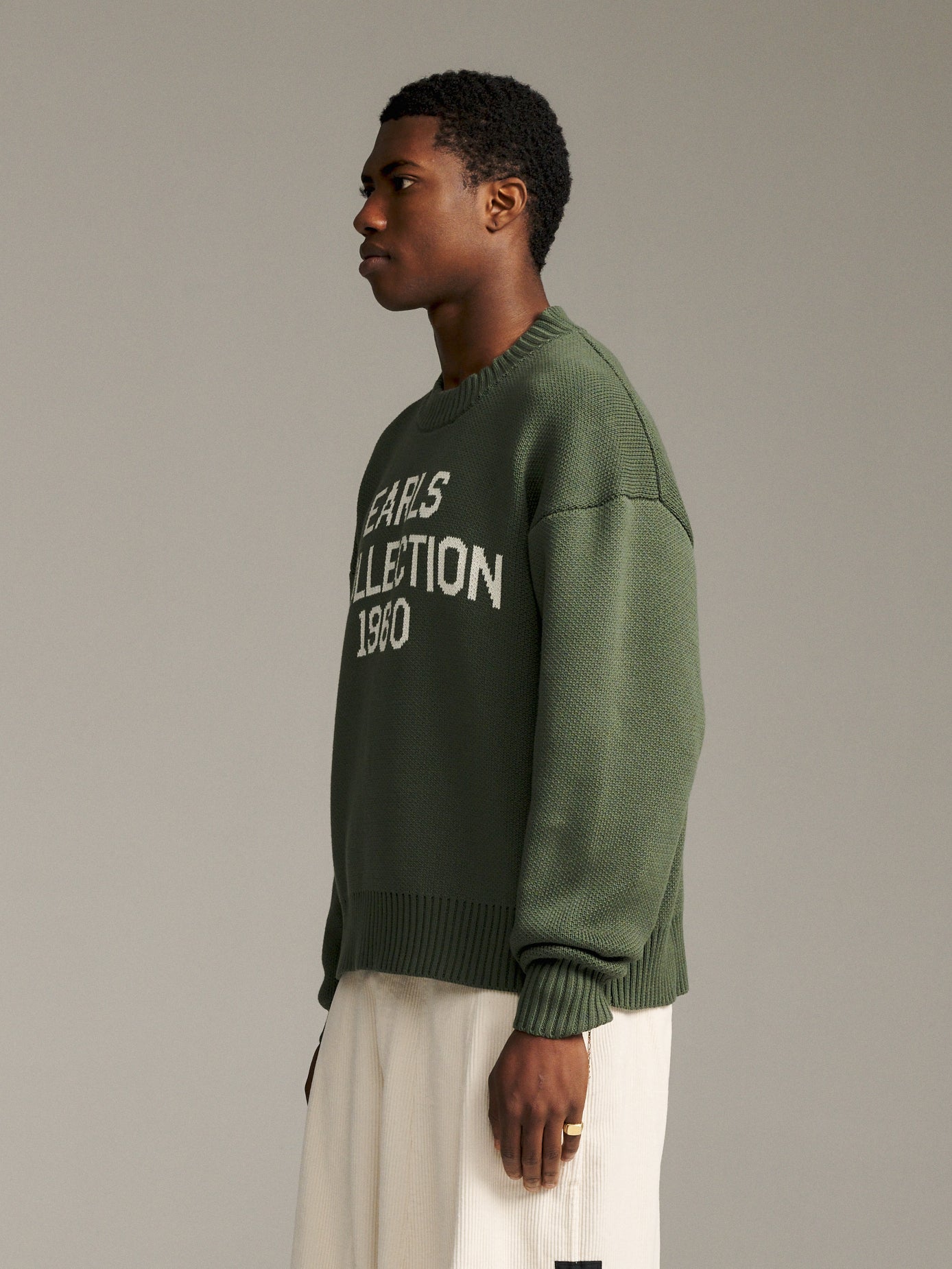 Association Knit - Khaki/White