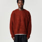 Mohair Knit Crew - Burgundy