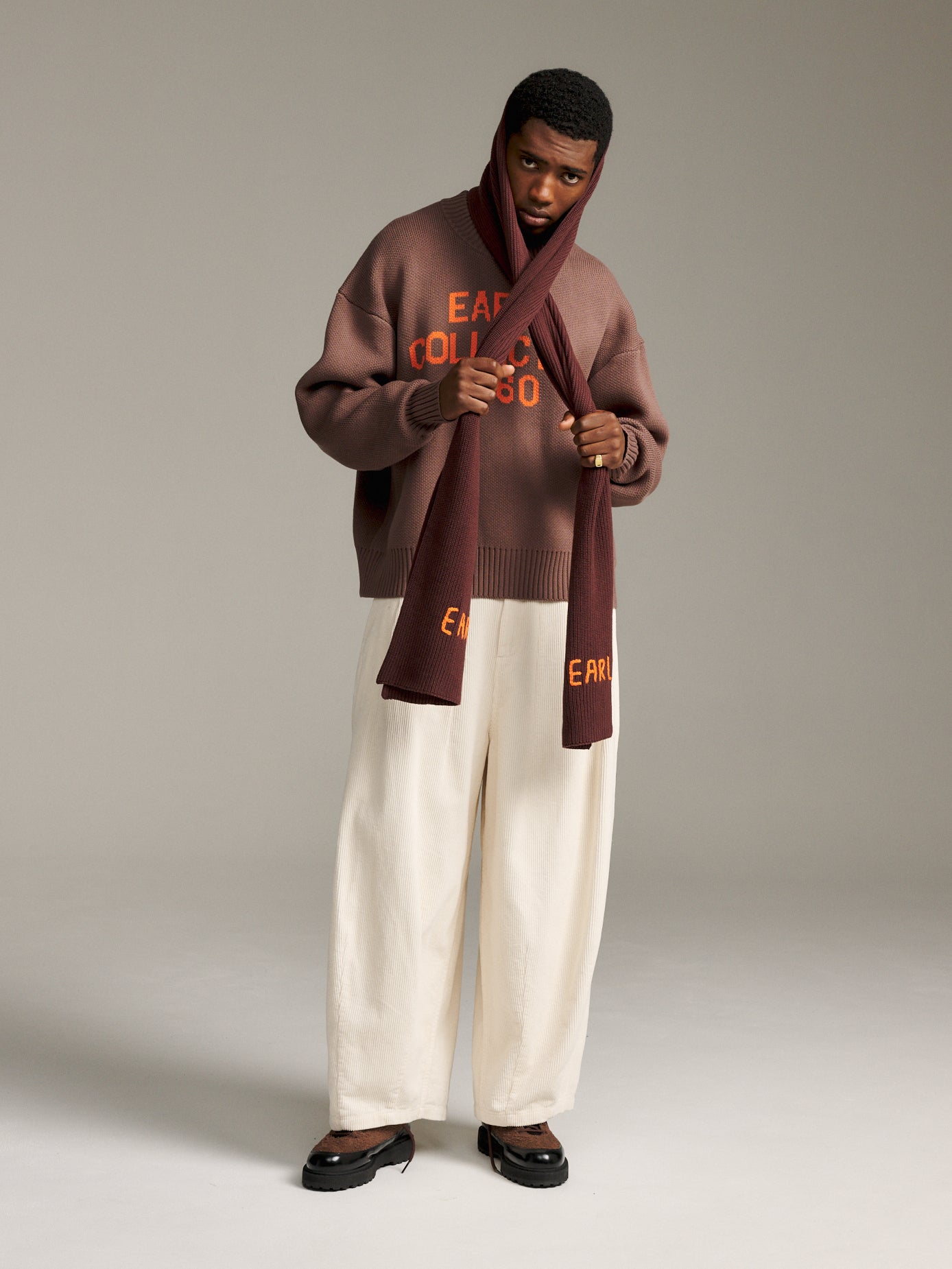 Association Knit - Chocolate/Sunset