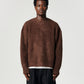 Mohair Knit Crew - Brown