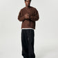 Mohair Knit Crew - Brown