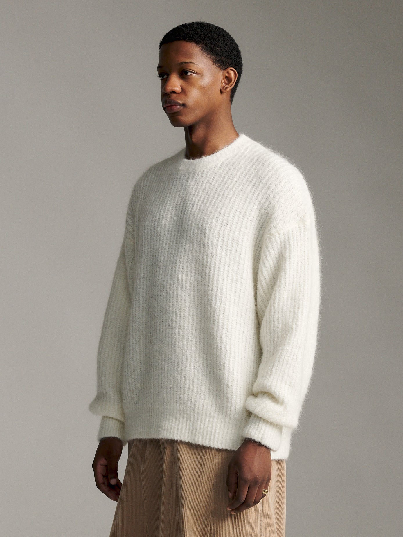 Solid Mohair Knit - Off White