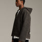Furry Zip Hood - Brown