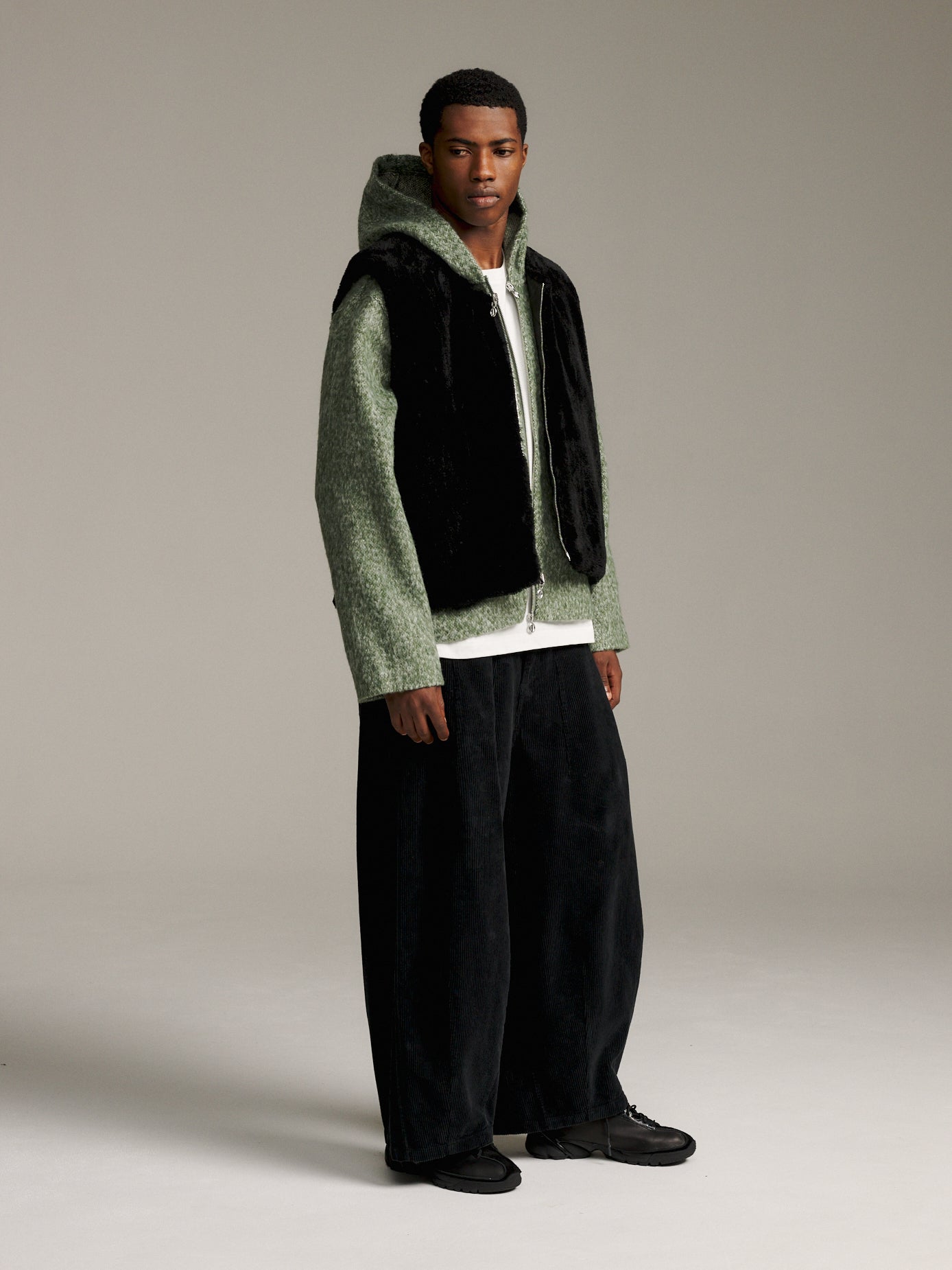 Moss Zip Hood - Green