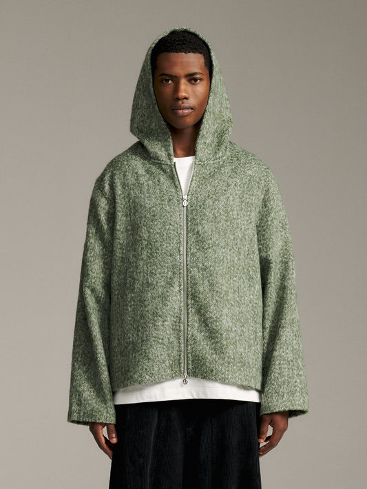 Moss Zip Hood - Green