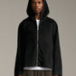 Furry Zip Hood - Black