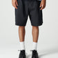 Twin Pleat Poplin Short - Black